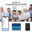 Tomada COIBEU WiFi 2 USB Com Painel De Vidro De Toque De Soquete Botão De Saída Funciona Tuya Alexa Google 2 Tomada e 2USB