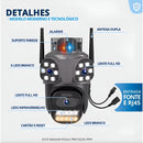 Câmera de Segurança Wi-Fi, 4K 9MP com Lente Tripla, Sirene Integrada e Controle via App ICSee