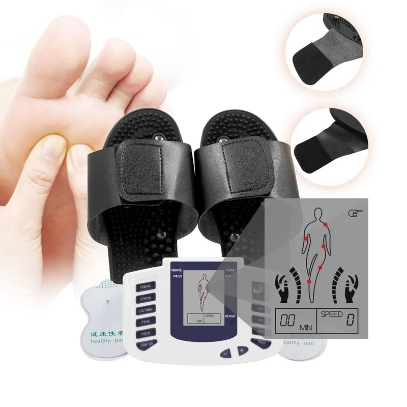 Aparelho Tens Fisioterapia + Chinelo e Eletrodos
