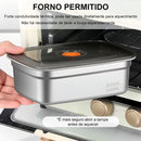 Pote Hermético de Inox 1000ml com Tampa — Ideal para Marmita e Armazenamento no Refrigerador