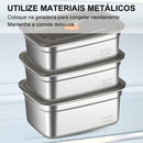 Pote Hermético de Inox 1000ml com Tampa — Ideal para Marmita e Armazenamento no Refrigerador