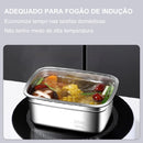 Pote Hermético de Inox 1000ml com Tampa — Ideal para Marmita e Armazenamento no Refrigerador