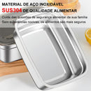 Pote Hermético de Inox 1000ml com Tampa — Ideal para Marmita e Armazenamento no Refrigerador
