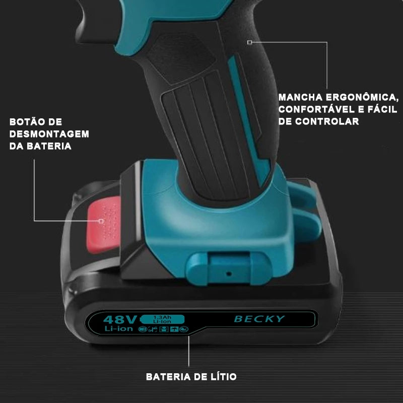 Parafusadeira Furadeira De Impacto Sem Fio 48V COM 2 Baterias