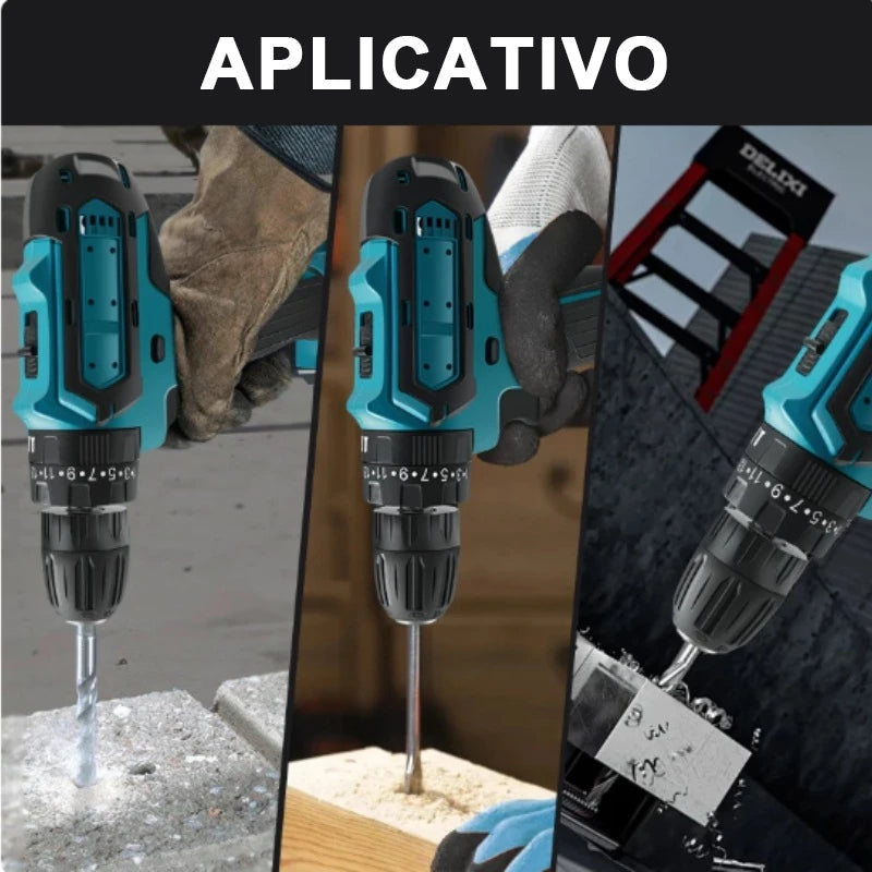 Parafusadeira Furadeira De Impacto Sem Fio 48V COM 2 Baterias
