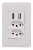 Tomada De Parede Com Usb Universal