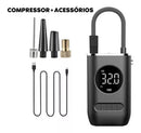 Mini compressor de ar portátil - Enche bola de futebol, Pneu de Carro, Bicicleta e Moto
