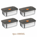 Pote Hermético de Inox 1000ml com Tampa — Ideal para Marmita e Armazenamento no Refrigerador