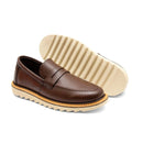 Sapato Casual Social Oxford Derby Couro Elástico StepSync Tratorada