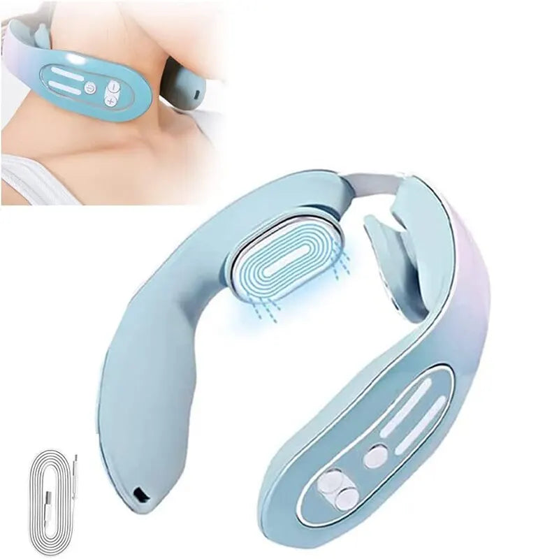Massageador Cervical Pescoço Elétrico Relaxador - 12 Níveis