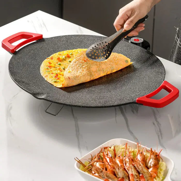 Grill Elétrico Antiaderente - Panela de Pedra - 110V