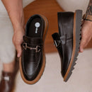 Sapato Casual Masculino Nolan - Mocassim Tratorado Em Couro Preto