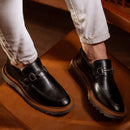 Sapato Casual Masculino Nolan - Mocassim Tratorado Em Couro Preto
