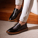 Sapato Casual Masculino Nolan - Mocassim Tratorado Em Couro Preto