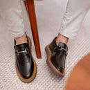 Sapato Casual Masculino Nolan - Mocassim Tratorado Em Couro Preto