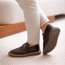 Sapato Casual Masculino Nolan - Mocassim Tratorado Em Couro Preto