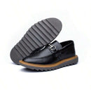 Sapato Casual Masculino Nolan - Mocassim Tratorado Em Couro Preto