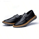 Sapato Casual Masculino Nolan - Mocassim Tratorado Em Couro Preto