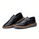 Sapato Casual Masculino Nolan - Mocassim Tratorado Em Couro Preto
