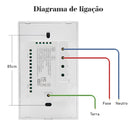 Tomada COIBEU WiFi 2 USB Com Painel De Vidro De Toque De Soquete Botão De Saída Funciona Tuya Alexa Google 2 Tomada e 2USB