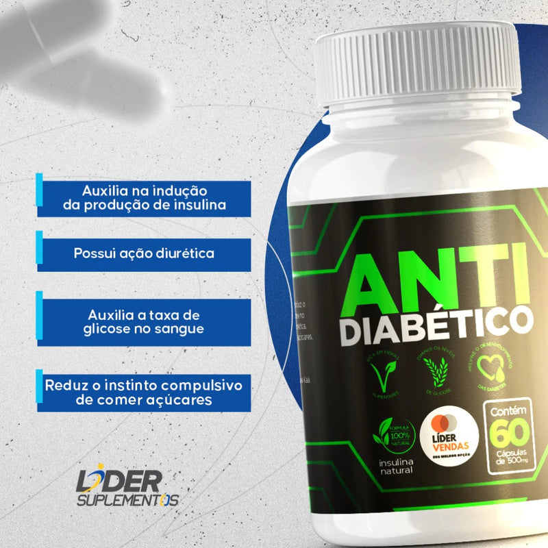 Anti Diabético Caps Original – 60 Cápsulas de 500mg | Controle da Glicose e Diabetes