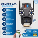 Câmera de Segurança Wi-Fi, 4K 9MP com Lente Tripla, Sirene Integrada e Controle via App ICSee