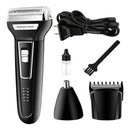 Barbeador Elétrico Profissional 3 em 1, Barba, Cabelo, Nariz | Shaver Kemei ®