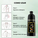 Shampoo De Tintura De Cabelo Preto 3 Em 1 , Fórmula De Ervas Hidratante Suave