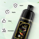Shampoo De Tintura De Cabelo Preto 3 Em 1 , Fórmula De Ervas Hidratante Suave