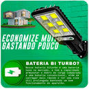 Refletor Solar Autossustentável á Prova D'Água 8000W + Controle Remoto
