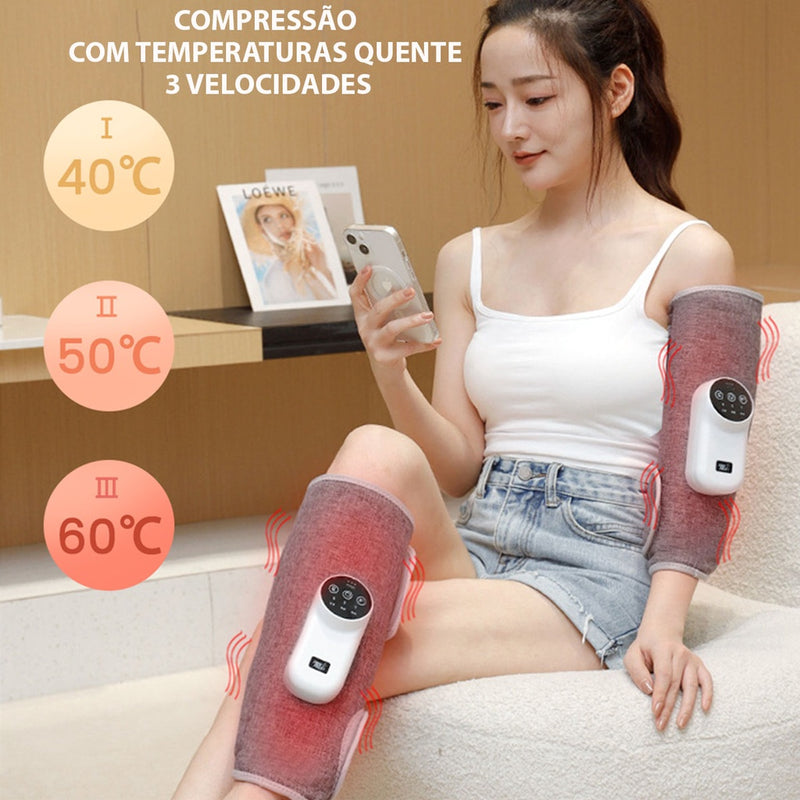 Massageador de Compressao Para Pernas e Panturrilha