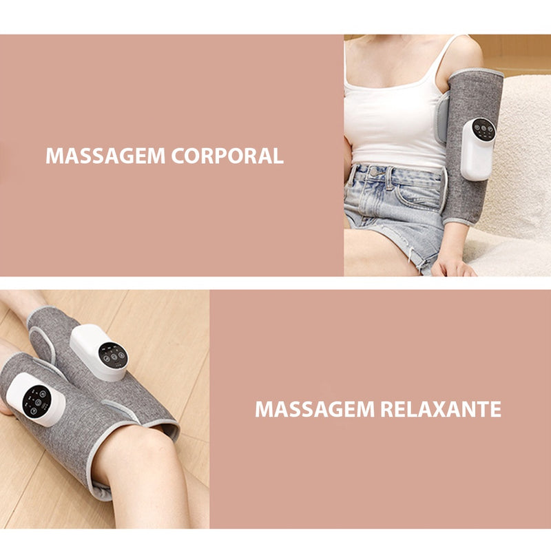 Massageador de Compressao Para Pernas e Panturrilha