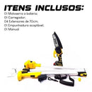 Mini Motosserra Motopodador 25V 1000W com 2 Baterias e Extensor de 3 Metros – Podador de Galhos