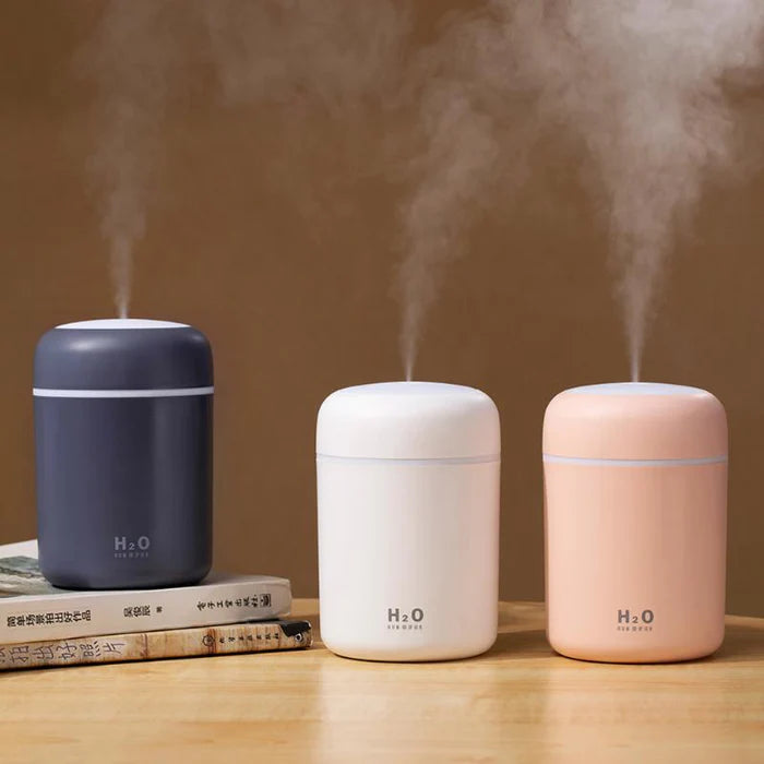 Mini Umidificador de Ar 300ml USB Portátil - H20 Multicolor